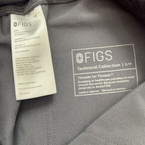 Figs Zamora High Waist Jogger Scrub Pants Limited Edition Pride Gray Size Small - Picture 3 of 9